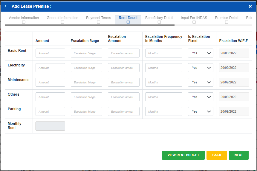 Lease Premise Management System